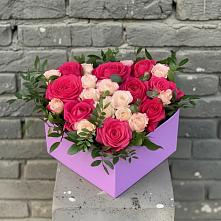 Цветочная композиция из Розы в коробке #REPLACE_PRED# Перхушково