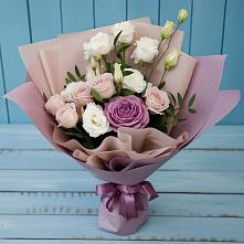 Букет цветов из:  Розы и Лизиантусы в Перхушково