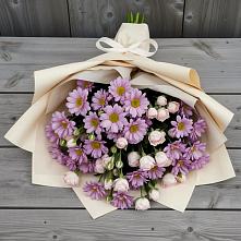 Букет цветов из:  Розы и Хризантемы в Перхушково