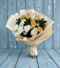 Букет цветов из:  Розы и Хризантемы в Перхушково