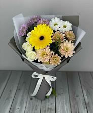 Букет цветов из:  Розы, Герберы и Хризантемы #REPLACE_PRED# Перхушково