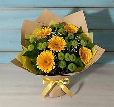 Букет цветов из:  Герберы и Хризантемы в Перхушково