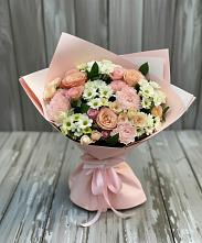 Букет цветов из:  Гвоздики, Розы и Хризантемы в Перхушково