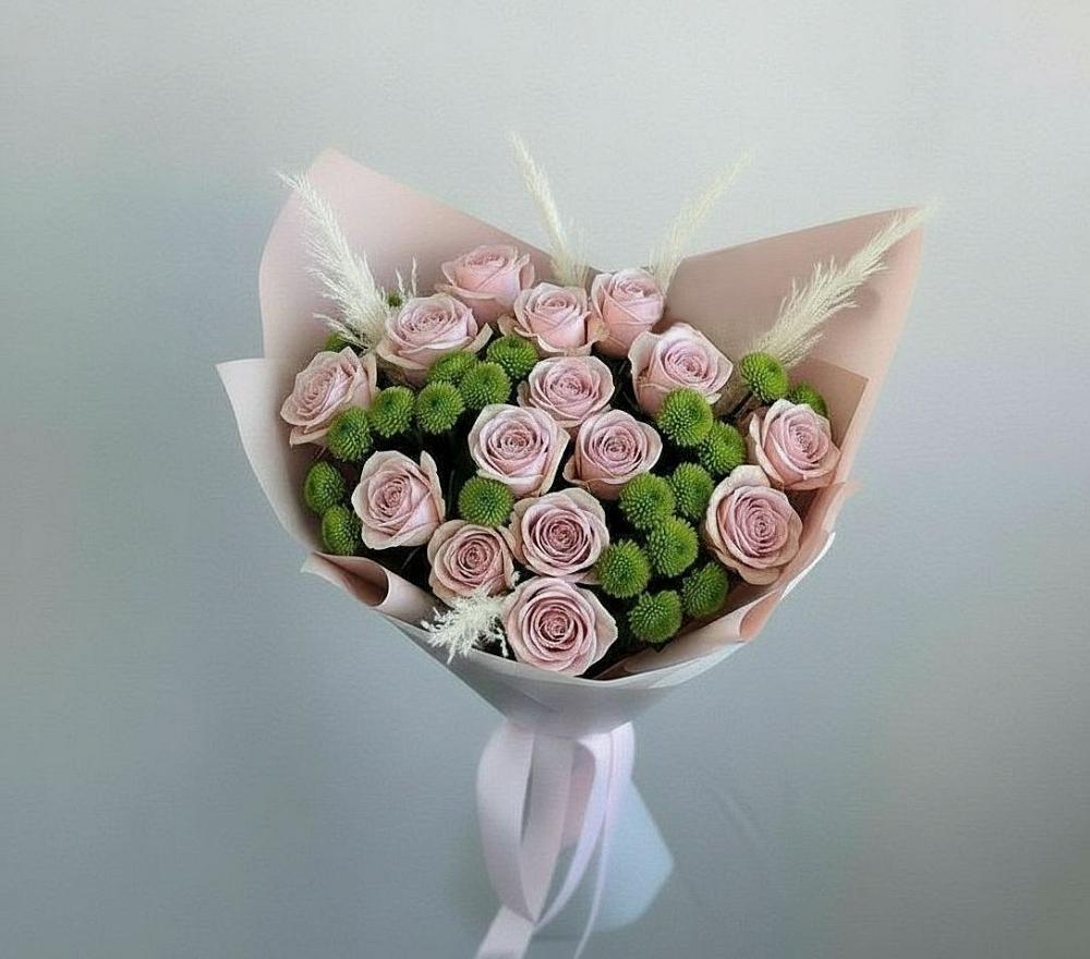 Букет цветов из: Розы и Хризантемы в Перхушково