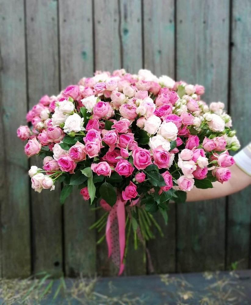 Букет Розовые кустовые розы Натали и Лав Лидия в Перхушково