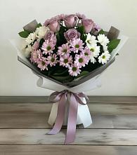 Букет цветов из:  Хризантемы и Розы в Перхушково