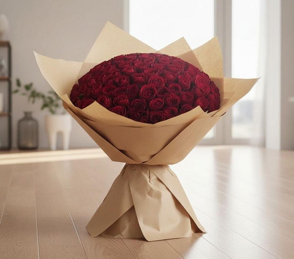 Букет 101 Красная роза в Перхушково