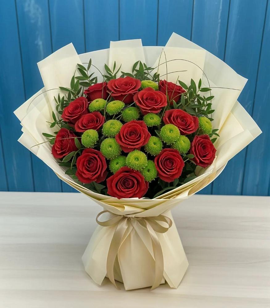 Букет цветов из: Розы и Хризантемы в Перхушково