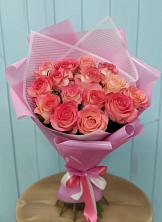 Букет 15 Розовых роз Равель в Перхушково
